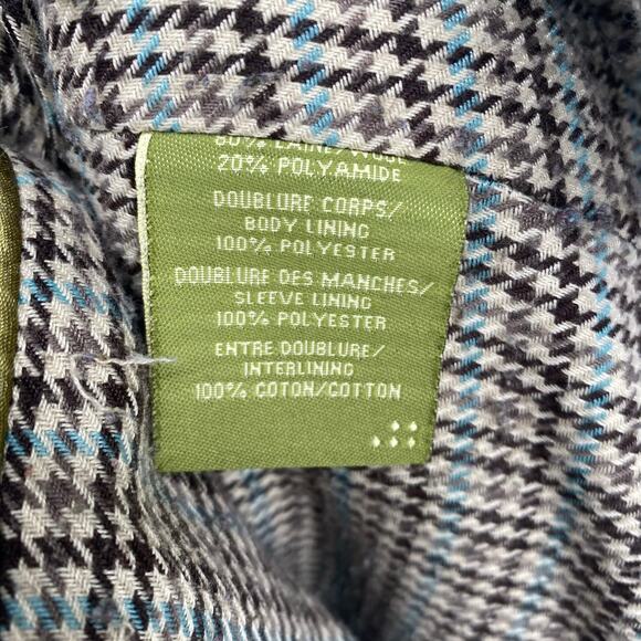 Soia & Kyo Gemma Coat Womens Medium Gray Checkered Belted Peacoat Jacket Winter - Picture 3 of 10